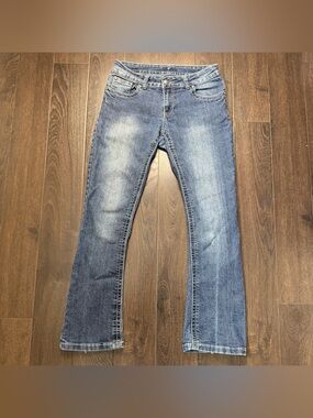 Y2K Rhinestone Embroidered Bootcut Jeans Size 6